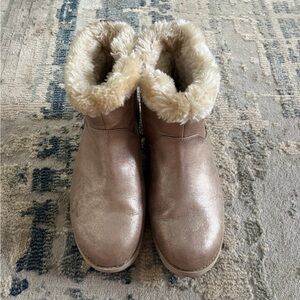Target Tan Winter Faux Fur Boots with Plush Lining